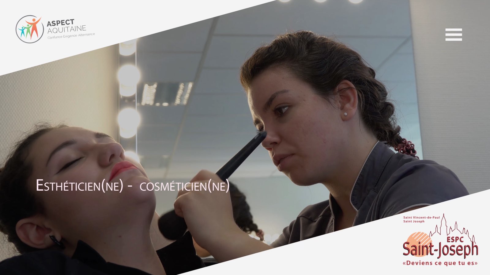 Aspect Aquitaine - L'alternance une voie d'excellence - CAP/BP/BAC PRO Esthétique - Cosmétique - Parfumerie