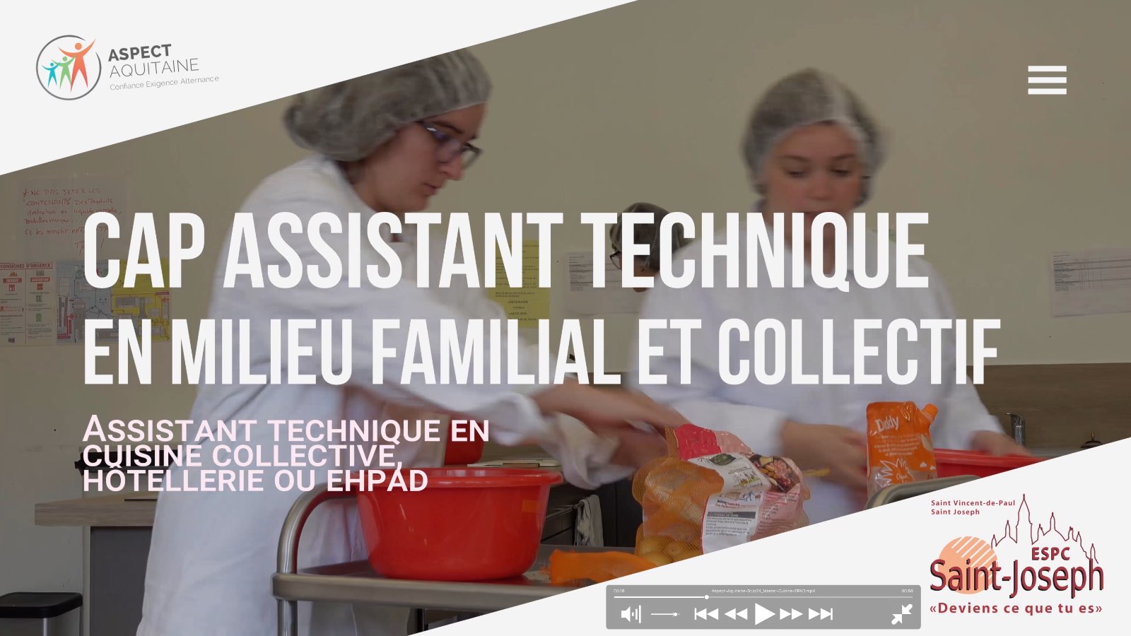 Aspect Aquitaine - L'alternance une voie d'exellence - CAP Cuisine-EPAD