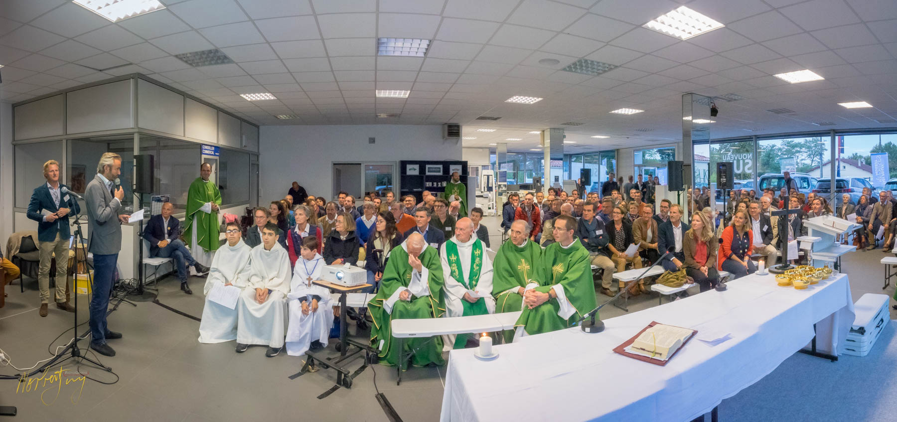 Messe de rentrée chez Fabrice d’Echallens Concession Peugeot Bernard Créon
