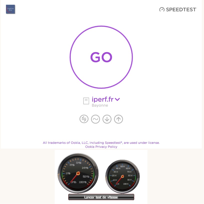 Test de vitesse ADSL - Speed-test